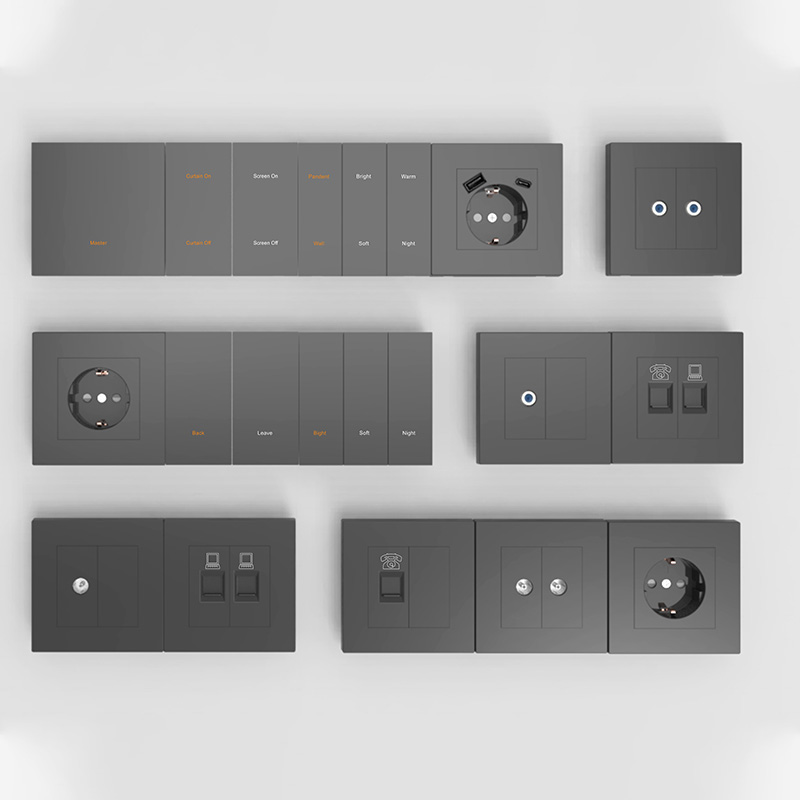 knx smart switch and schuko socket