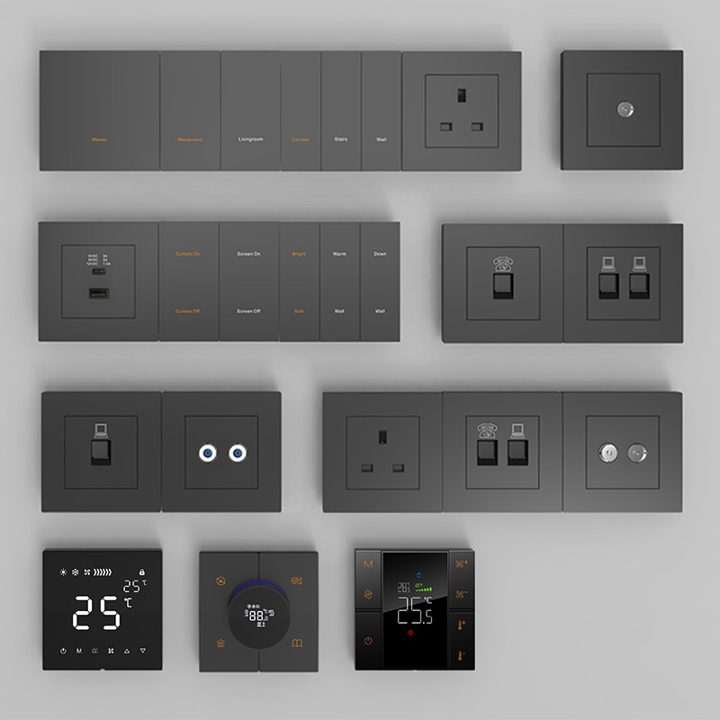 knx smart switch & thermostat & wall socket
