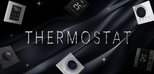 Explore our range of KNX thermostats designed for precise and energy-efficient temperature control. Whether for air conditioning, underfloor heating, or ventilation systems, our smart KNX thermostats provide ultimate comfort and energy savings in any space.