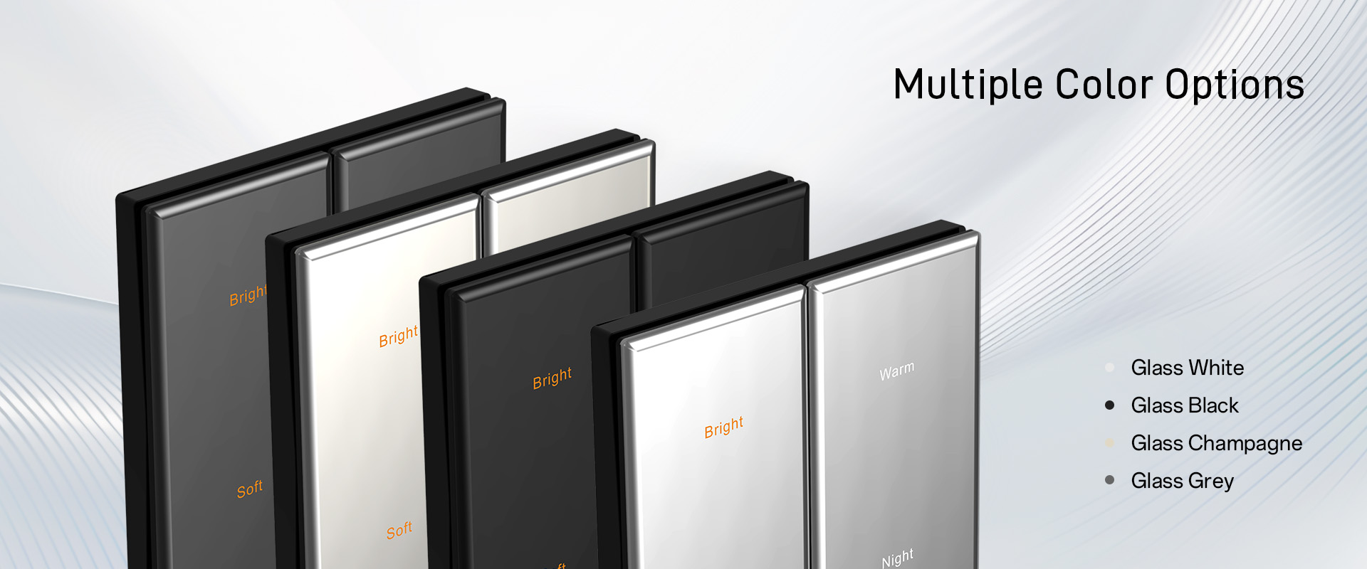 knx smart switch glass panel