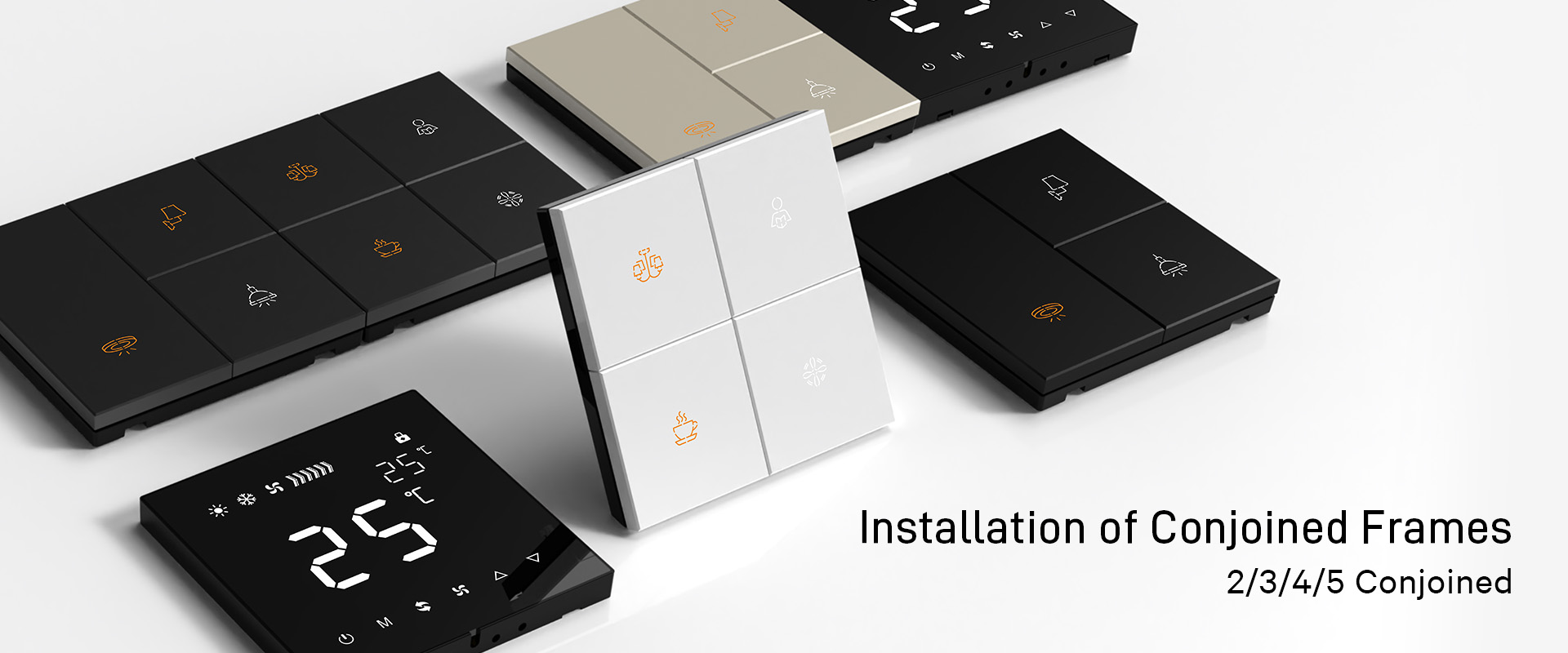 knx metal wall light switch